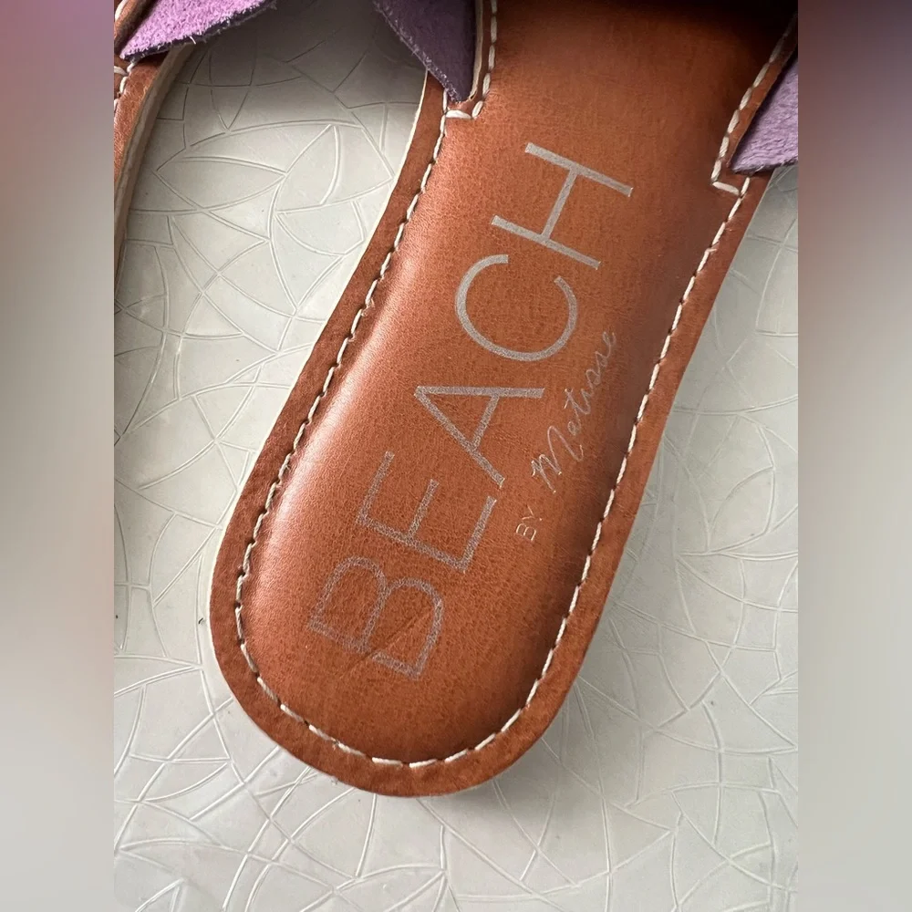 BEACH BY Matisse Women's Purple Slide Sandals size 8M